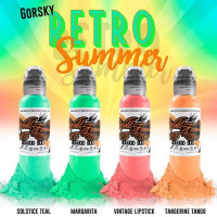 Краска World Famous Tattoo Ink Damian Gorski Retro Summer Set (4 пигмента)